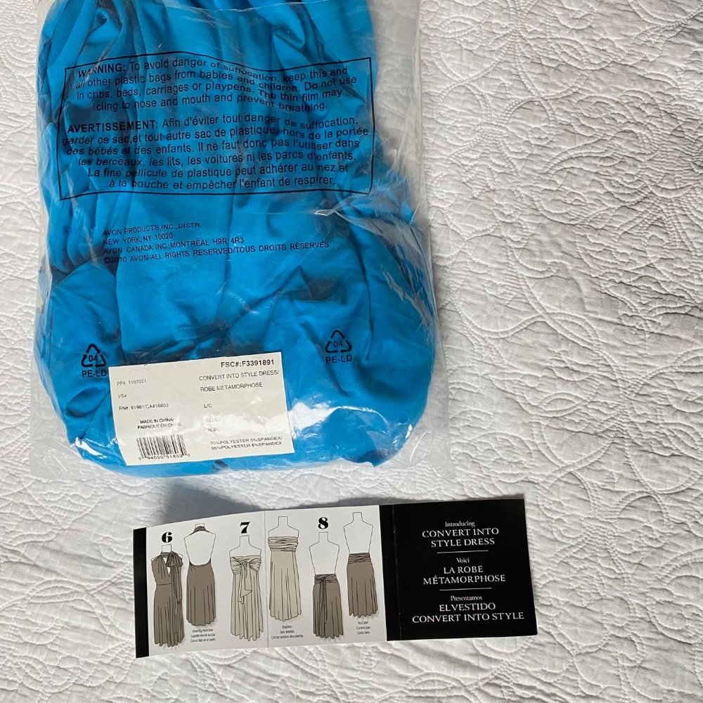 Avon Convert Into Style Dress 💙Blue Wrap Dress 💃 - Picture 10 of 10